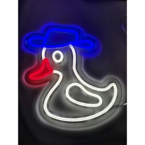 Neon Duck Blue Cowboy Hat 11.5" USB Plug Baby Youth Country Decor